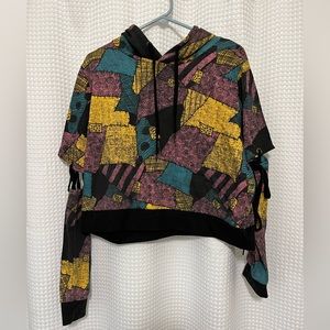 Nightmare Before Christmas Cropped Sally Hoodie